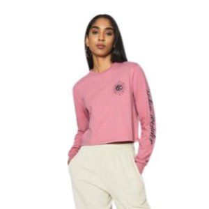 NWT BDG Urban Outfitters Solar Wonderer Pullover Cropped Pink Sweatshirt